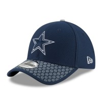 Men's Dallas Cowboys New Era Navy 2017 Sideline Official 39THIRTY Flex Hat 2695183